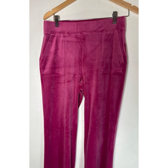 Juicy by Juicy Couture Mid Rise Straight Track Pant-Juniors, Small, Fuchsia, NEW - Picture 4 of 8